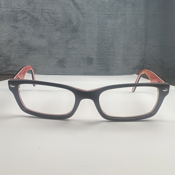 Ray-Ban Eyeglasses RB 5206 2479 Polished Black/Red Rectangular Frame 54[]18 140 - Picture 1 of 12